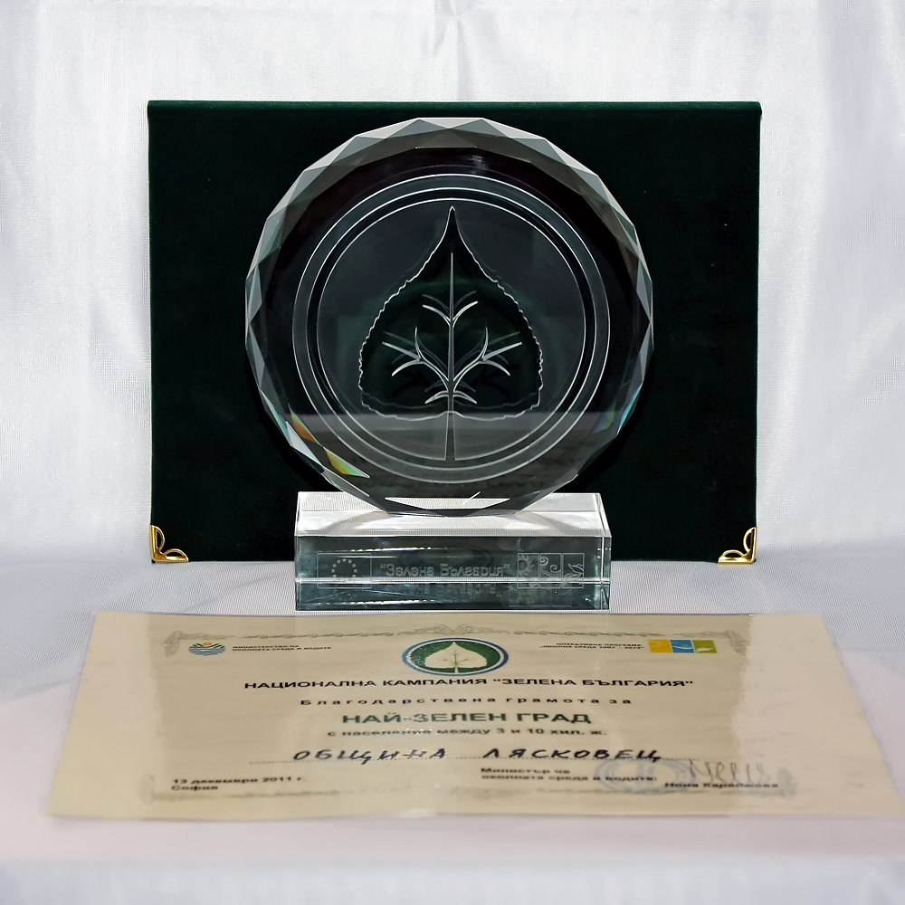 Награда „Зелен град” на Министерство на околната среда и водите в категория „Град от 3 000 до 10 000 жители”
